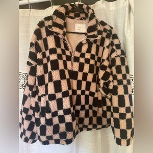 A New Day Checkerboard Pattern Coat Size Large